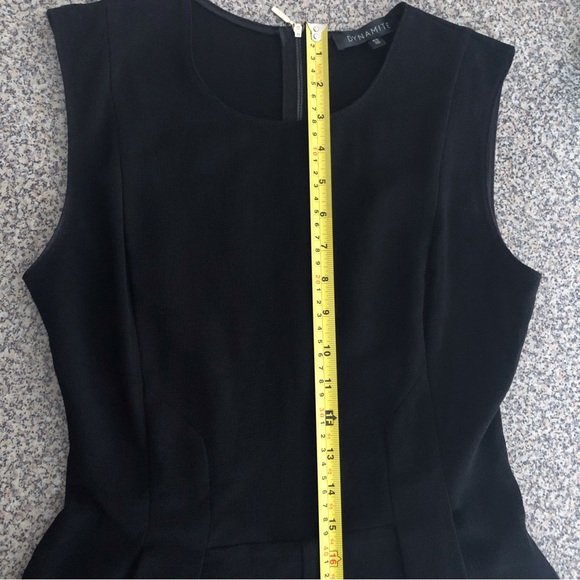 Dynamite Small Fit and Flare Crewneck Sleeveless Classic Black Dress Office Suit - Picture 9 of 13